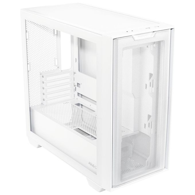 ASUS A21 Case micro-ATX, Radiatori fino a 360 mm, Schede Grafiche fino a 380 mm, Raffreddamento efficace, Cable Management, Chassis Bianco