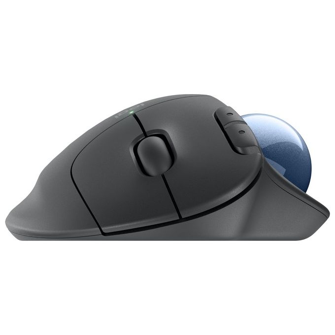 Logitech ERGO M575S mouse trackball wireless mouse ergonomico wireless con Bluetooth e dongle crittografato controllo comodo con il pollice tracciamento preciso e fluido per PC-Mac - Grafite