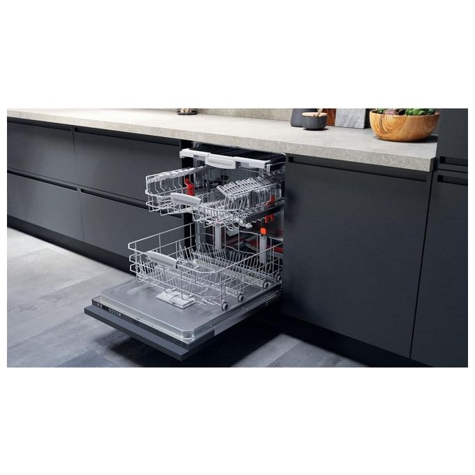 Hotpoint HIS 7030 WEL Lavastoviglie da Incasso a Scomparsa Totale 14 Coperti Classe energetica D 7 programmi Terzo cesto 59.8 cm inox