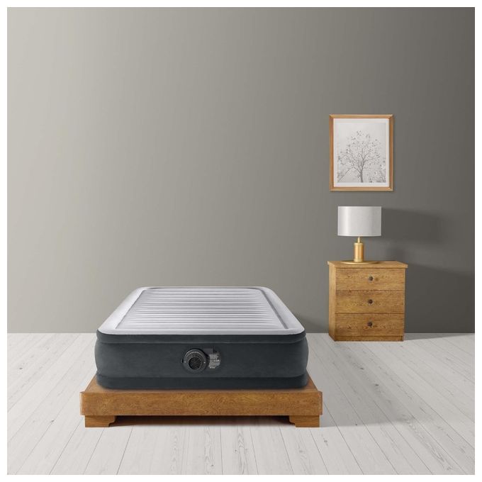 Intex Materasso Casa Singolo Dura Beam Tecnologia Fiber-Tech Con Pompa Elettrica