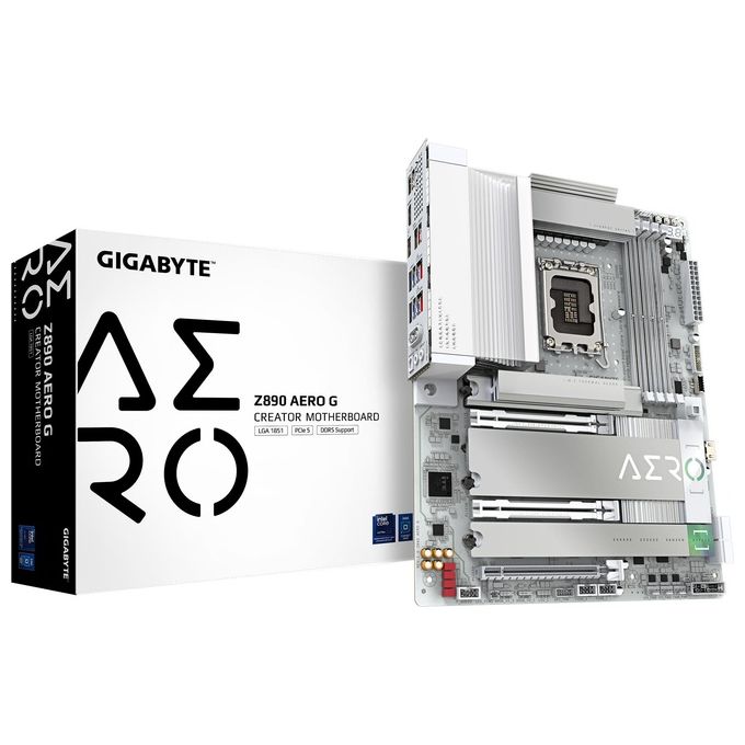 GIGABYTE Scheda madre Z890 AERO G - Supporta CPU Intel Core Ultra (Serie 2) 1612 fasi VRM fino a 8800MHz DDR5 (OC) 1xPCIe 5.0  4xPCIe 4.0 Wi-Fi 7 LAN 2.5GbE Thunderbolt 4