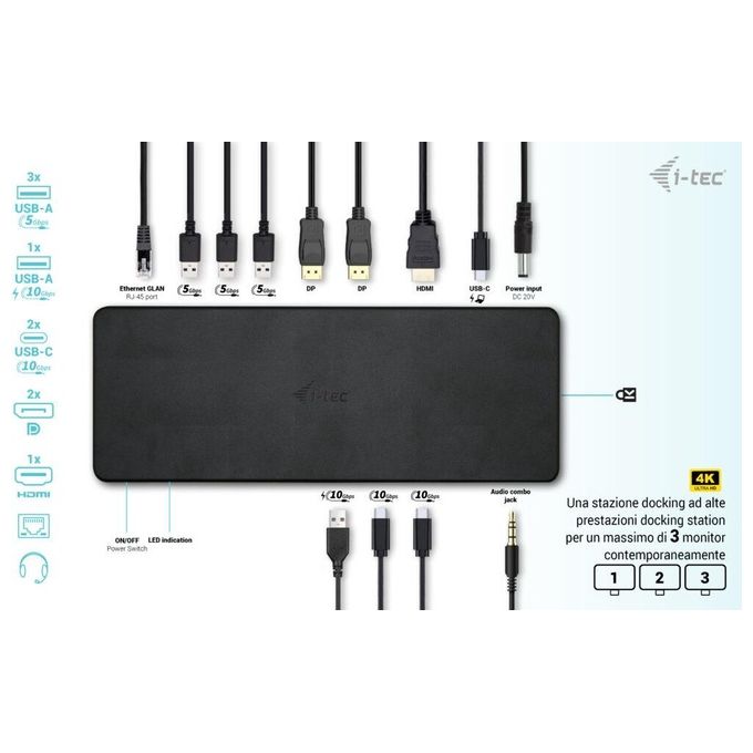 I-Tec Usb-c Triple Display Docking Station Gen 2 Pro  Power Delivery 100w