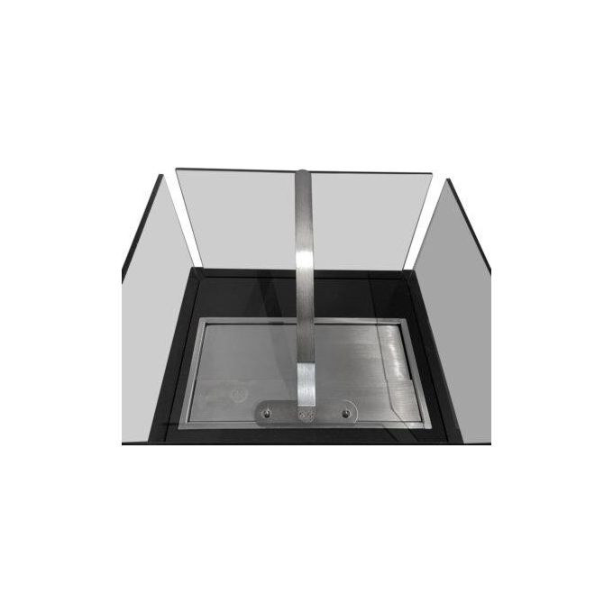 Divina Fire Camino a bioetanolo da terra per interno esterno Ischia Nero 40x40x115