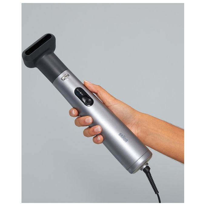 Braun AS 4.3 Spazzola ad Aria Calda Nero-Argento 1000W 2.2mt