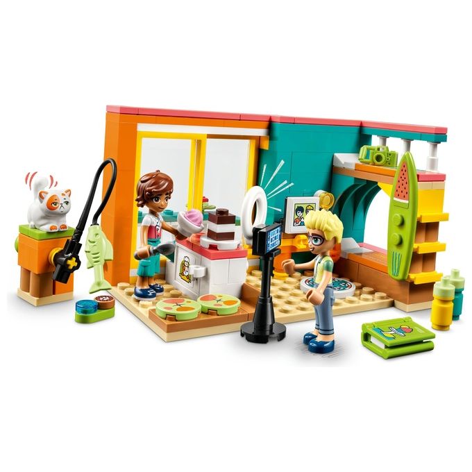 LEGO Friends 41754 La Cameretta di Leo, Set Camera da Letto a Tema Cucina e Video Making, Giochi per Bambini 6+ da Collezione