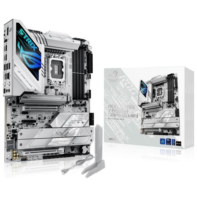 ASUS ROG Strix Z890-A Gaming WiFi Scheda Madre Intel ATX 16122 Fasi di Alimentazione Slot DDR5 PCIe 5.0 GPU di Nuova Generazione 5 Slot M.2 WiFi 7 AI Overclocking AI Networking II