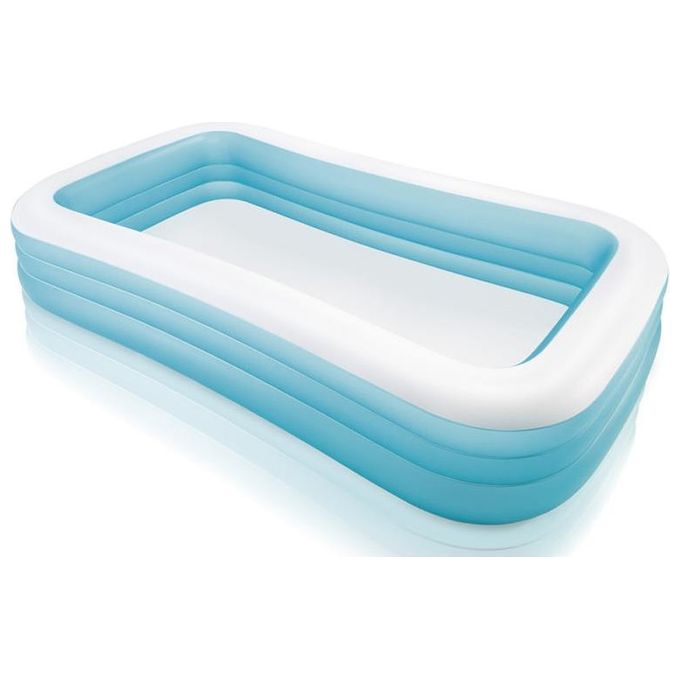 Intex 58484 Family Piscina Gonfiabile Rettangolare 3 Camere d'Aria 305x183x56 cm 1050 L colore Blu Bianco