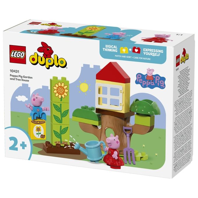 LEGO DUPLO Il Giardino e la Casa sull'Albero di Peppa Pig Giochi Educativi per Bambine e Bambini da 2 Anni Playset Creativo con Personaggi e Accessori Giocattolo Idea Regalo di Compleanno 10431