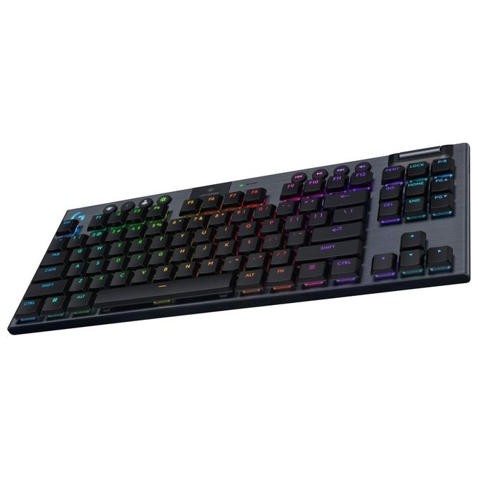 Logitech G G915 X LIGHTSPEED TKL Tastiera gaming wireless a profilo ribassato copritasti in PBT bicomponente tasti completamente programmabili GL Brown Tactile - PC-Mac ITA QWERTY Layout - Nero