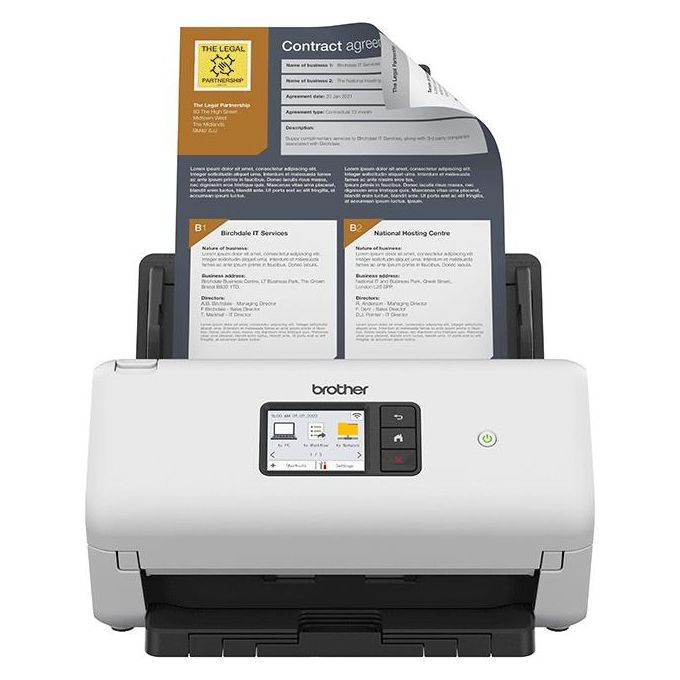Brother ADS-4500W Scanner ADF 600x600 DPI A4 Nero-Bianco