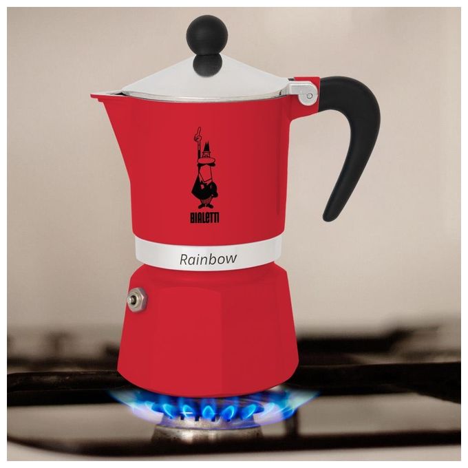 Bialetti Caffettiera Rainbow 1 Tazza Rosso