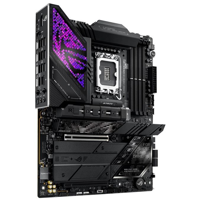 ASUS ROG Strix Z890-E Gaming WiFi Scheda Madre Intel ATX 18122 Fasi di Alimenrtazione Slot DDR5 PCIe 5.0 GPU di Nuova Generazione 7 slot M.2 WiFi 7 AI Overclocking AI Networking II