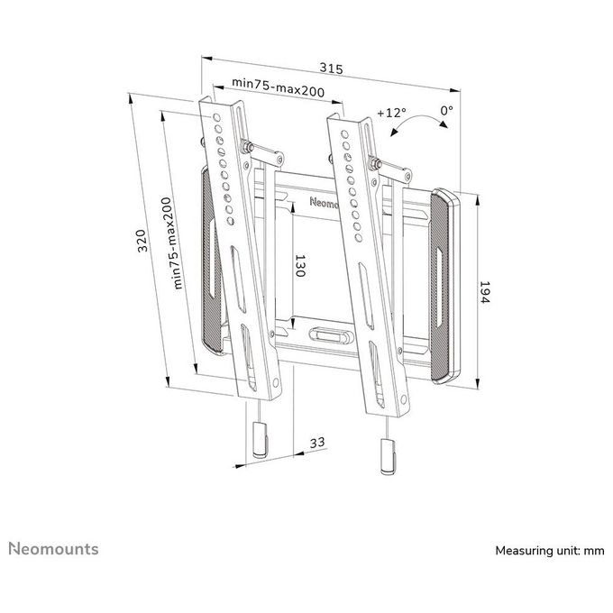 Neomounts by Newstar Supporto a Parete Wl35-550bl12
