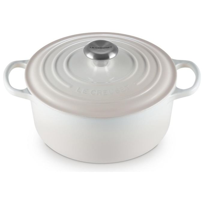 Le Creuset Cocotte Rotonda Evolution in Ghisa Vetrificata con Coperchio 24cm Meringue
