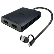 I-Tec USB-A-USB-C Dual 4K-60 Hz HDMI Video Adapter