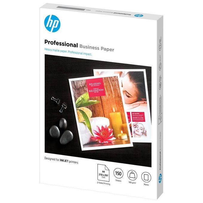HP Carta Professionale opaca HP 7MV79A Grammatura 180 g-m2 Formato A4 Confezione da 150 Fogli