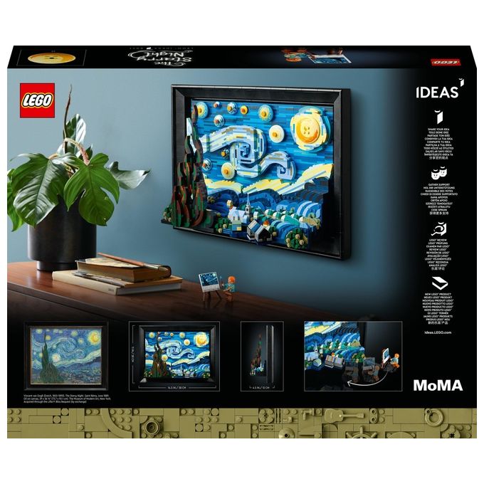 LEGO Ideas set costruzione 3D notte stellata di Van Gogh 2316 pezzi per adulti 21333