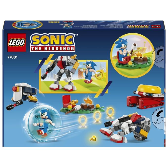 LEGO Sonic Duello al Falo' di Sonic Giochi d'Avventura per Bambini e Bambine da 7 Anni in su con Personaggi del Videogioco tra cui 2 Robot Giocattolo Idea Regalo di Compleanno per Gamer 77001