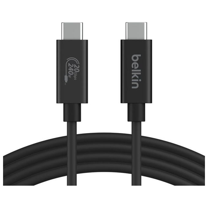 Belkin Connect Cavo USB4 Cavo di Alimentazione da 2 Metri Cavo USB-C-USB-C con Power Delivery da 240W