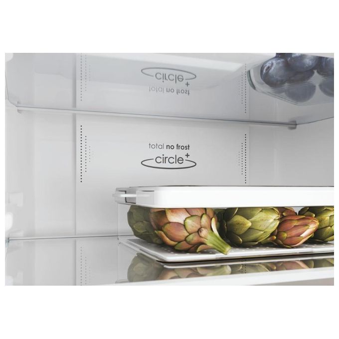 Candy CCE4T618ES Fresco Frigorifero Combinato Libera Installazione 341 Litri Classe Energetica E Total No Frost Circle+ Trattamento antimuffa 185cm Argento