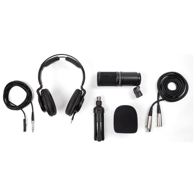 Zoom ZDM-1PMP Kit Podcast con Microfono Cavo e Cuffie con Treppiede