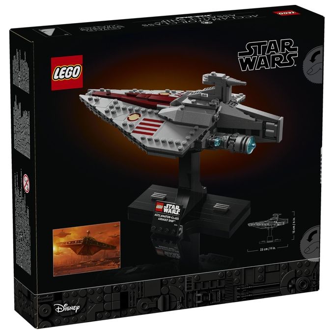 LEGO Star Wars 75404 Nave d'Assalto Classe Acclamator, Modellino da Costruire di Astronave da Collezione con Supporto, Idea Regalo di Compleanno per Adulti, Uomo, Donna e Fan dell'Attacco dei Cloni