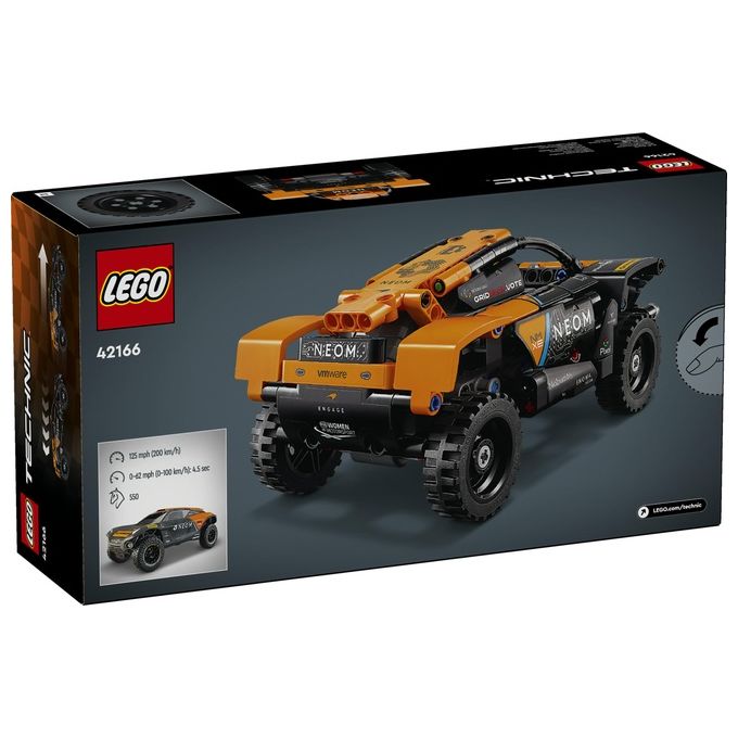 LEGO Technic 42166 NEOM McLaren Extreme E Race Car, Macchina Giocattolo con Funzione Pull-Back, Giochi per Bambini di 7+ Anni