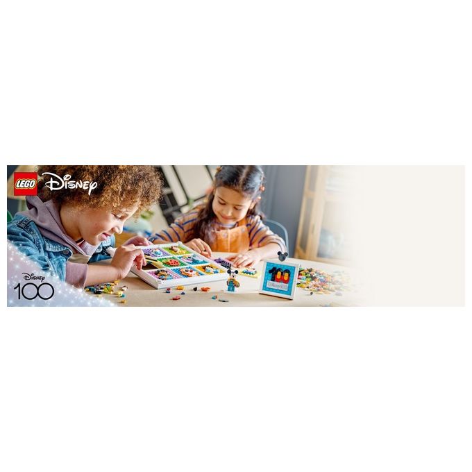 LEGO Disney 43221 100 Anni di Icone Disney, Set Arti e Mestieri con Personaggi, 72 Mosaici da Creare e Minifigure di Topolino