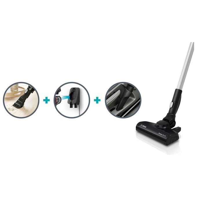 Bosch BCS611P4A Serie 6 Aspirapolvere Senza Filo Nero Blu Ideale per Pulizia Efficiente di Superfici in Casa