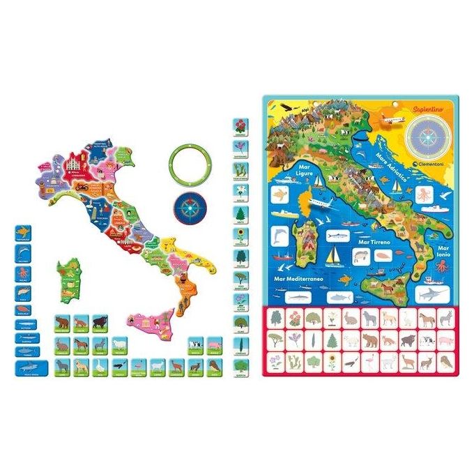 Clementoni Geo Puzzle Magnetico Italia