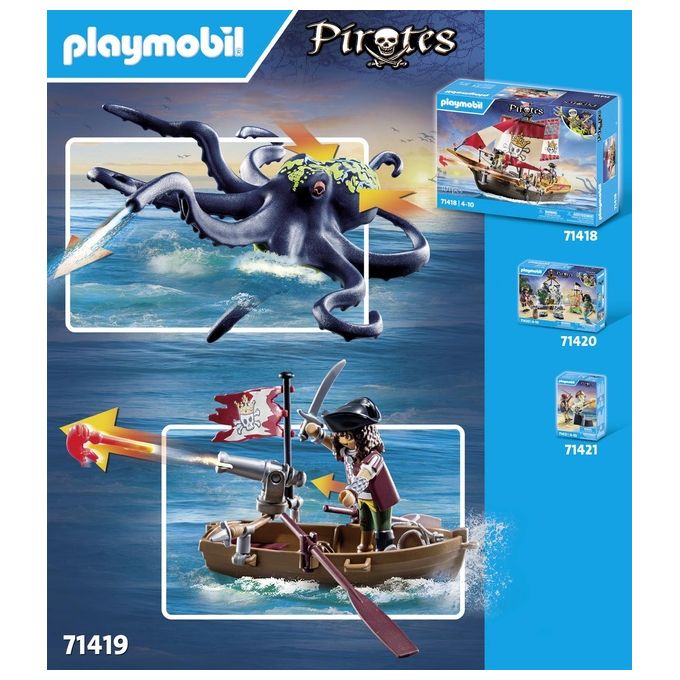 Playmobil Pirates Pirata Contro Piovra Gigante