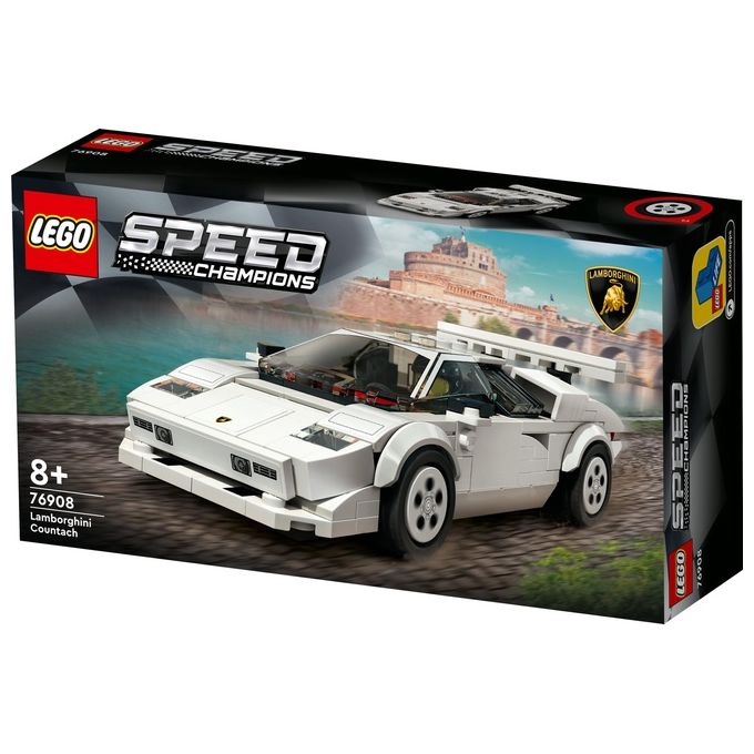 LEGO Speed Champions 76908 Lamborghini Countach, Giochi per Bambini di 8+ Anni, Auto Sportiva Giocattolo, Replica Supercar