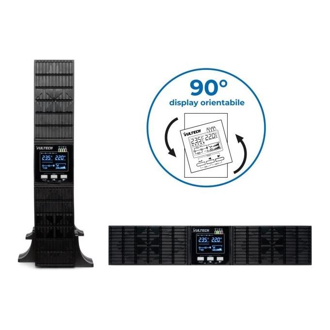 Vultech Ups Server Series Rack 1000va Gruppo di Continuita' Online Onda Sinusoida