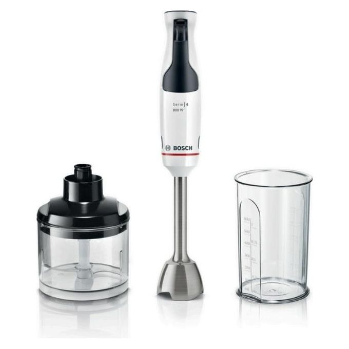 Bosch Serie 4 MSM4W420 Frullatore per Cottura 0.6 Litri 800W Nero-Trasparente-Bianco