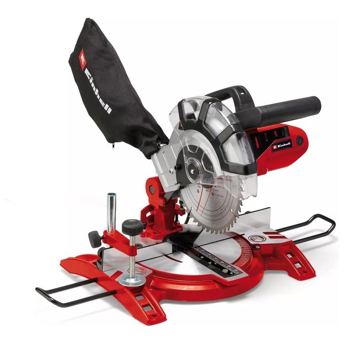 [ComeNuovo] Einhell TC-MS 2112 Troncatrice per Legno 1600 W 5000 rpm Lama HM 210 mm Piano in Alluminio Taglio Obliquo 45°