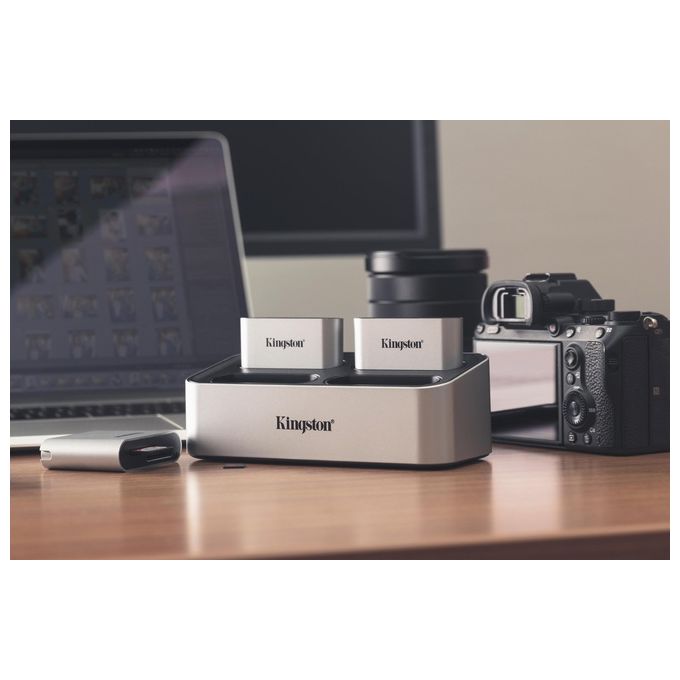 Kingston Technology Workflow MicroSD Reader Lettore di Schede Usb 3.2 Gen 1 Type-C Nero-Argento