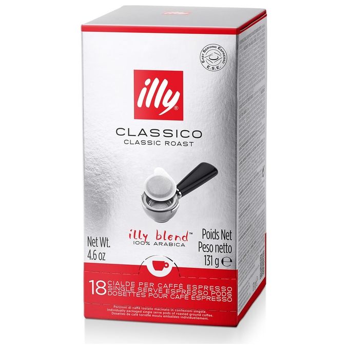 Illy Caffe' in Cialde ESE Monodose Tostato Classico 1 Confezione da 18 Cialde