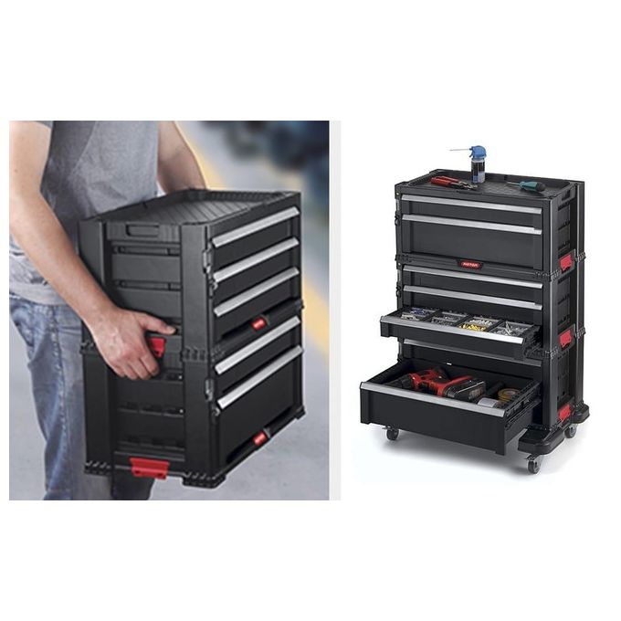 Keter Carrello Portatuensili 7 Cassetti Con Ruote 56x28x74cm