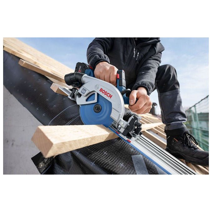 Bosch 0 601 6C1 001 GKS 18V-57-2 GX Sega circolare Diametro lama 16,5 cm Regime 5000 giri-min Alimentazione a batteria 18 V colore Nero Blu
