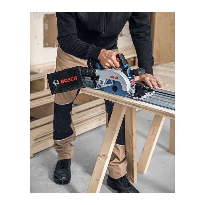 Bosch 0 601 6C1 001 GKS 18V-57-2 GX Sega circolare Diametro lama 16,5 cm Regime 5000 giri-min Alimentazione a batteria 18 V colore Nero Blu