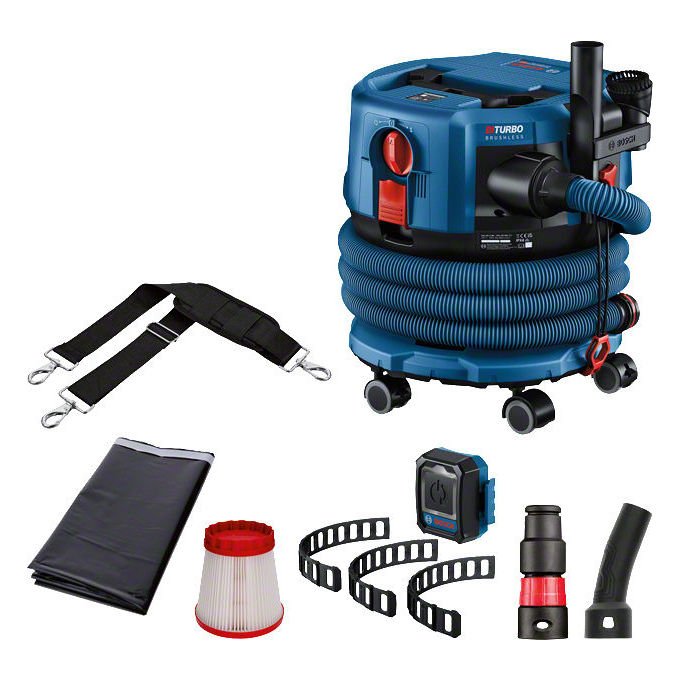 Bosch 0 601 9K2 000 GAS 18V-12 MC Professional Aspirapolvere A cilindro Secco e bagnato Combi 12 L 18 V Filtro S-class colore Blu