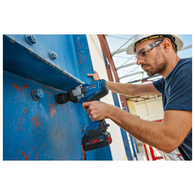 Bosch 0 601 9M1 001 GDS 18V-1600 HC Professional Avvitatore a impulsi a batteria 18 V 1600 Nm 3-4'' colore Blu