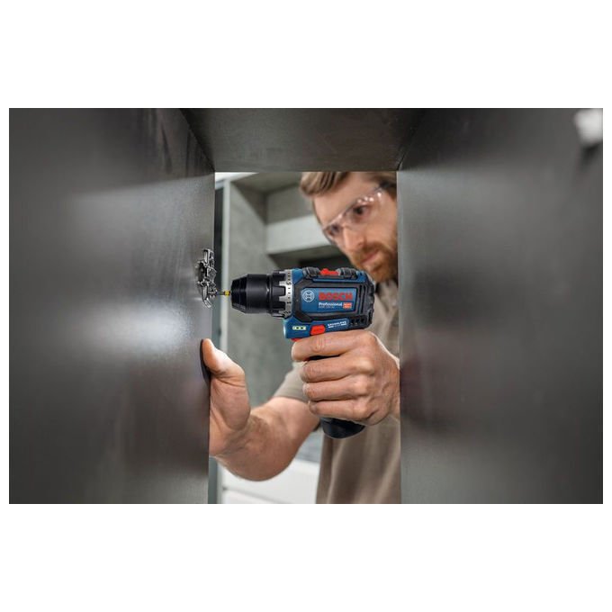 Bosch 0 601 9N7 002 GSR 12V-32 Professional Trapano avvitatore a batteria 12 V 2 batterie 2 Ah 32 Nm KickBack Control colore Blu-Nero