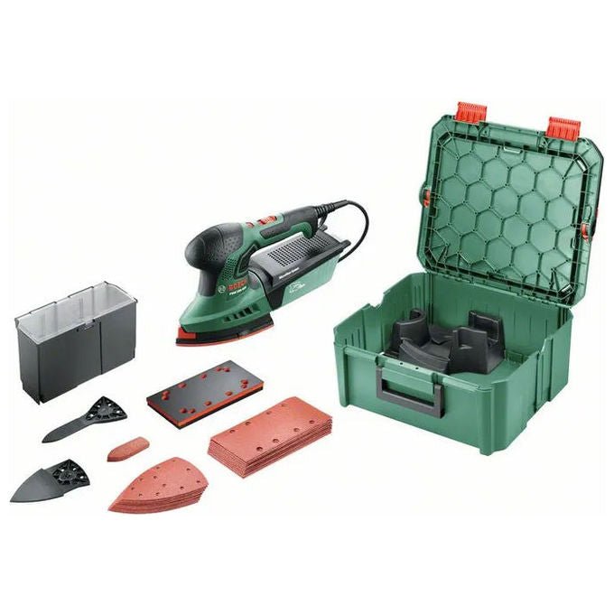 Bosch 0 603 3B6 002 PSM 200 AES Levigatrice multiuso 200 W 6000-26000 rpm 1,8 mm colore Nero Verde