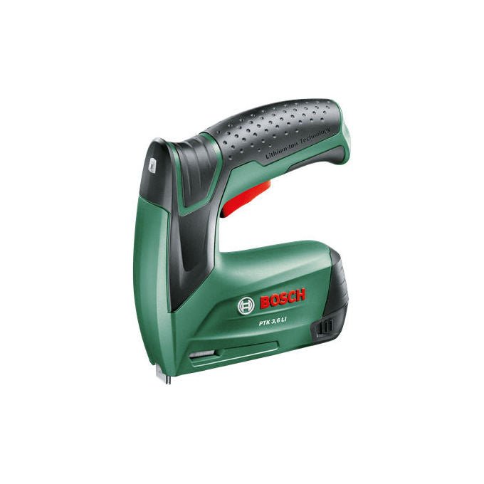 Bosch 0 603 968 202 PTK 3,6 LI Office Set Pinzatrice Batteria Lunghezza Graffette 4 10 mm Capacita' 1,5 Ah Tecnologia Ioni di Litio Colore Verde