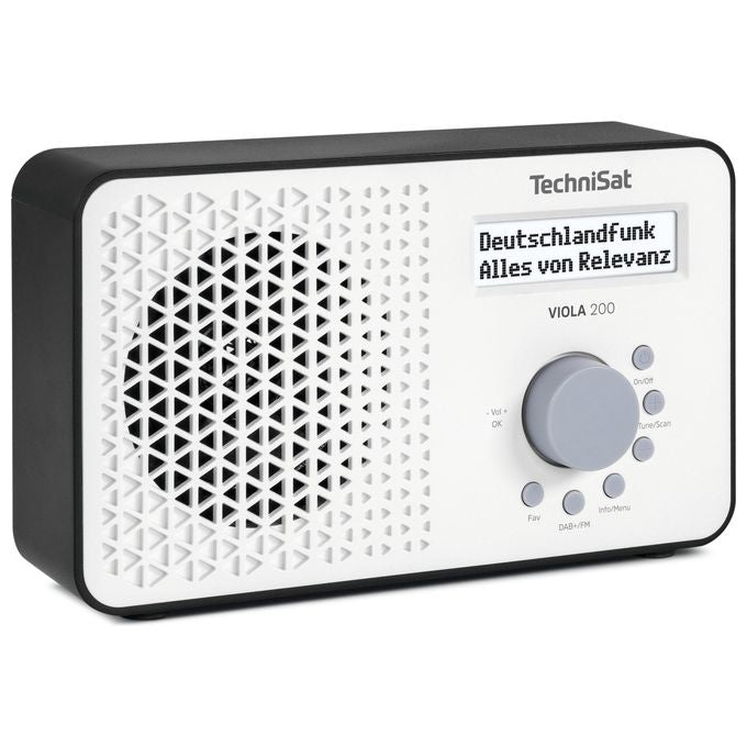 TechniSat 0000-2936 VIOLA 200 Radio Portatile DAB+ FM 40 stazioni preimpostate Display LCD colore Bianco