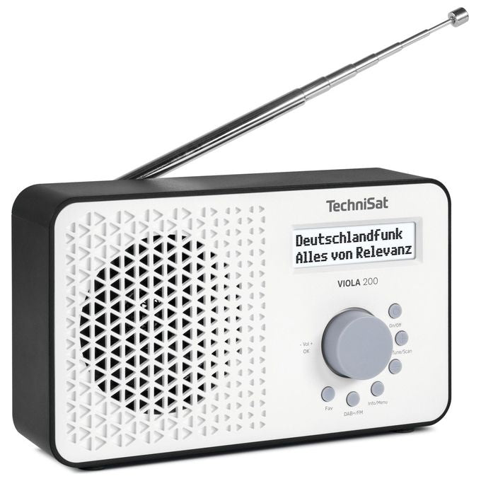 TechniSat 0000-2936 VIOLA 200 Radio Portatile DAB+ FM 40 stazioni preimpostate Display LCD colore Bianco
