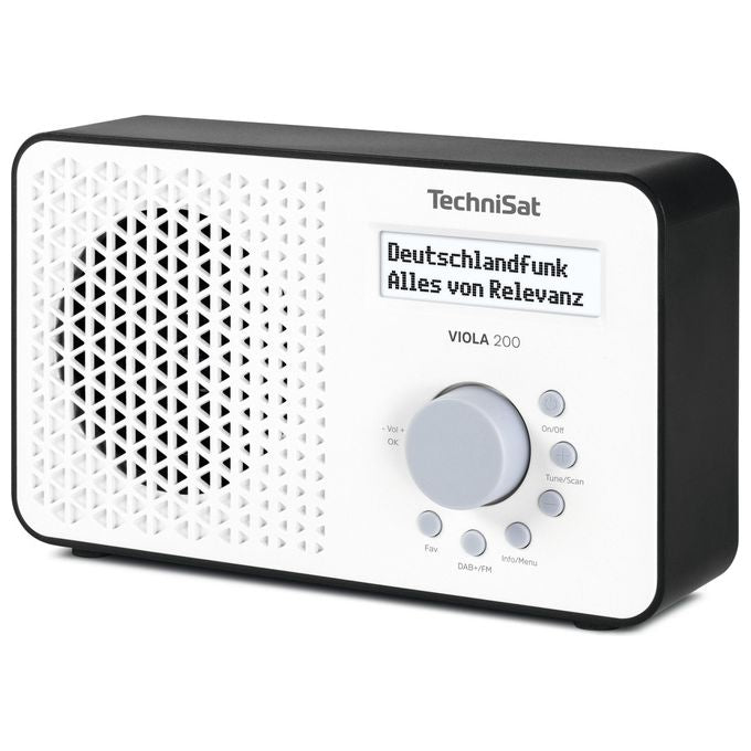 TechniSat 0000-2936 VIOLA 200 Radio Portatile DAB+ FM 40 stazioni preimpostate Display LCD colore Bianco
