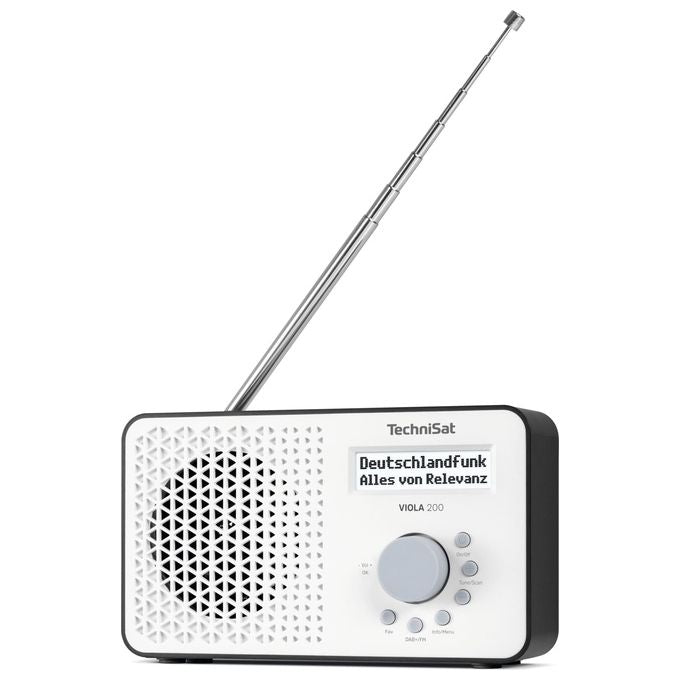 TechniSat 0000-2936 VIOLA 200 Radio Portatile DAB+ FM 40 stazioni preimpostate Display LCD colore Bianco