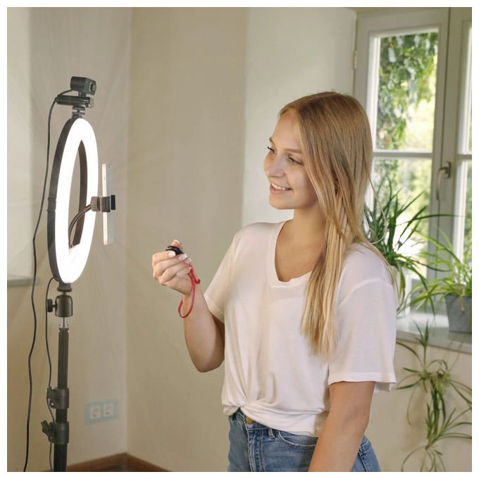 Hama 00004678 SpotLight Steady 120 III anello di illuminazione LED 160 LED 1020 lm 3000K-6500K colore Nero Bianco